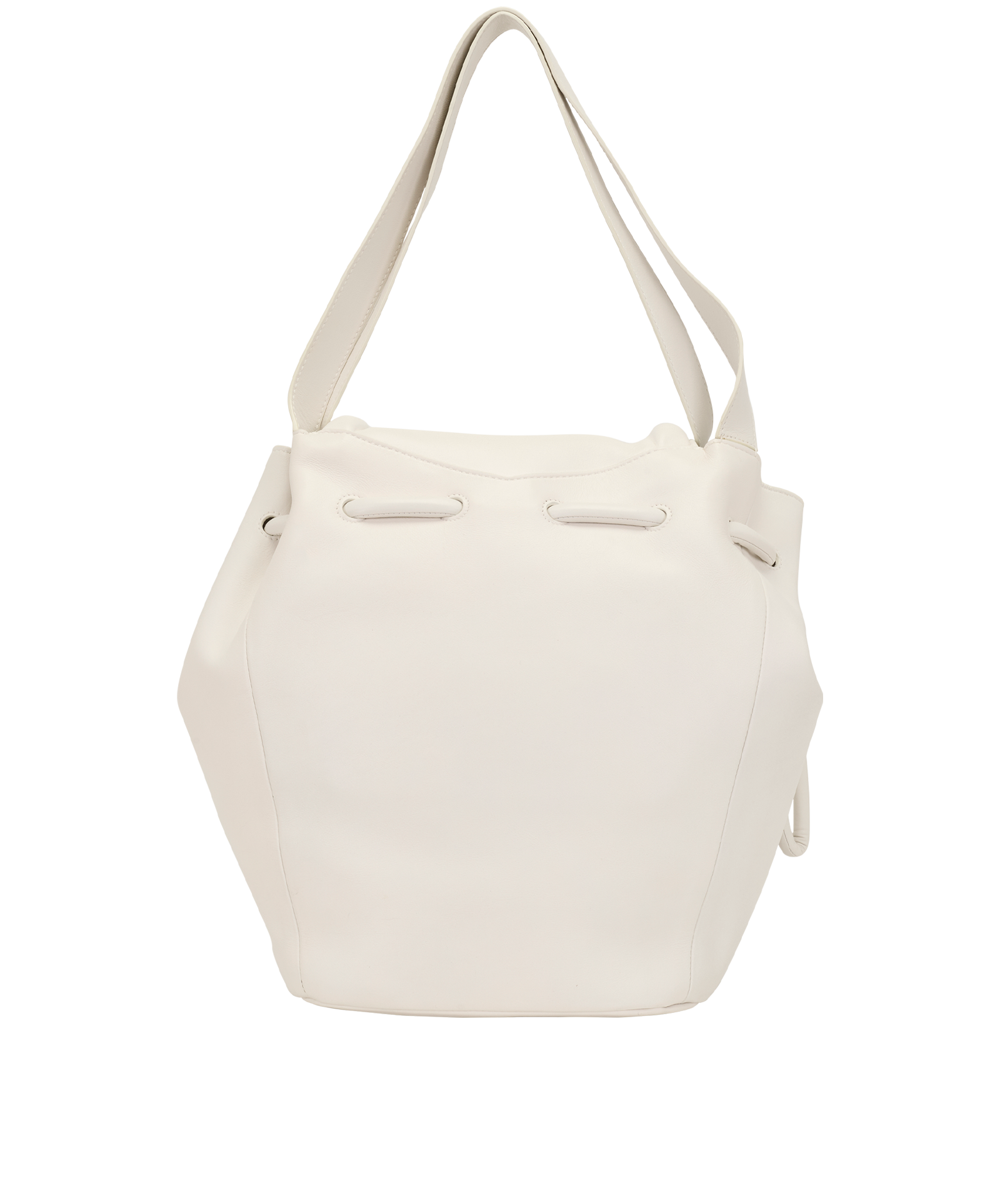 Beak Top Handle Bag, &pound;450, Handbags, White, Leather, Back view